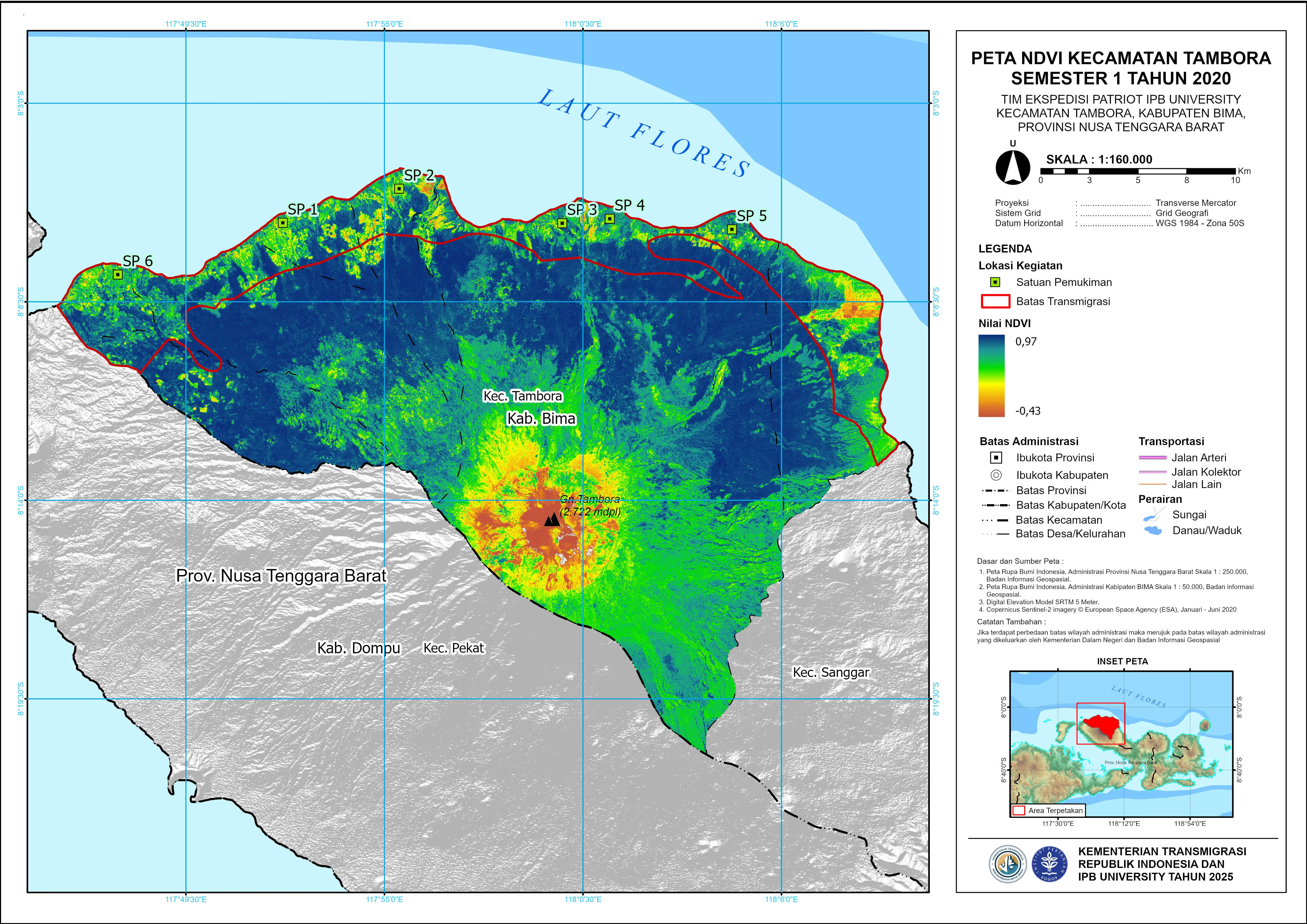 Peta NDVI Semester 1 2020