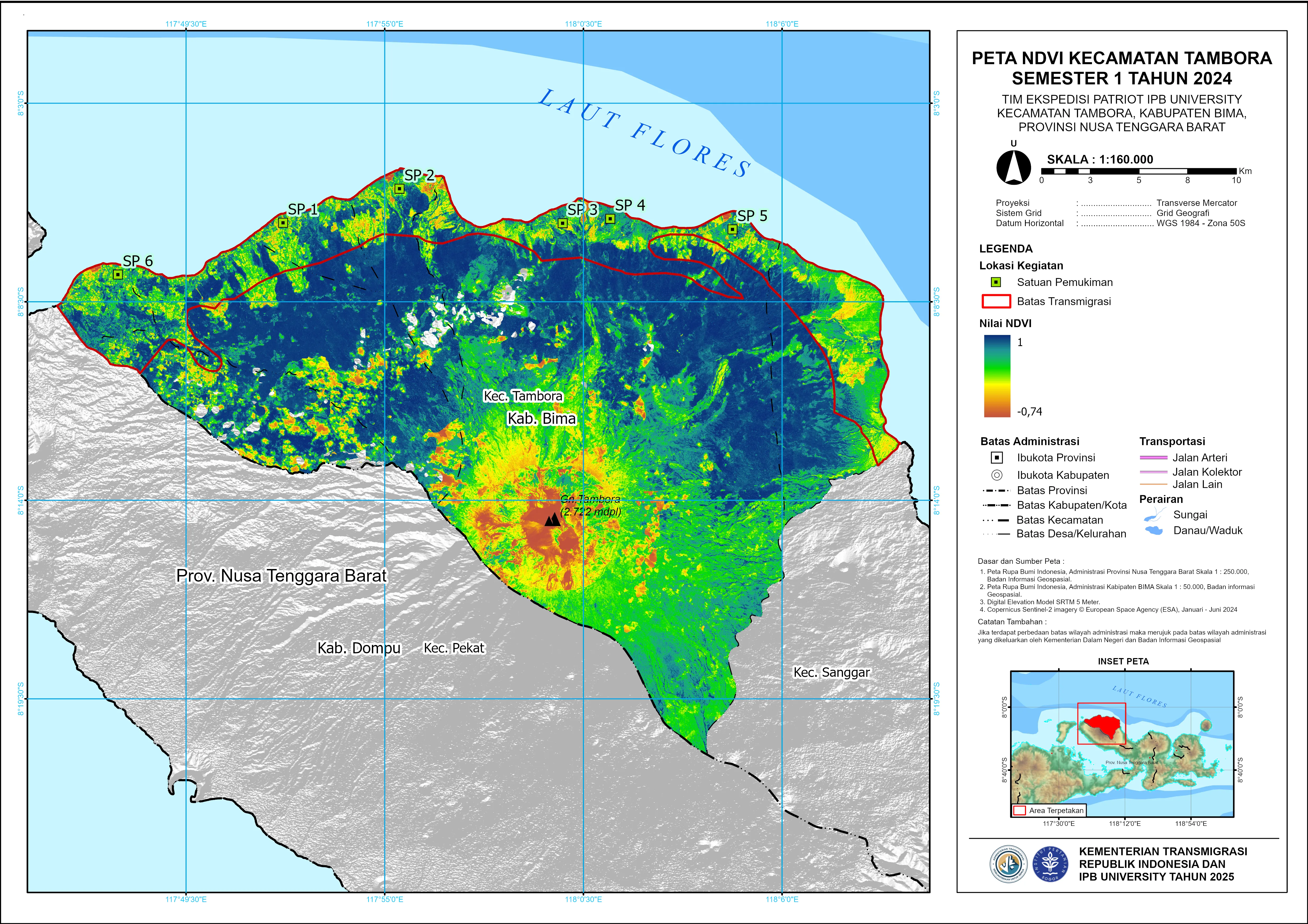 Peta NDVI Semester 1 2024
